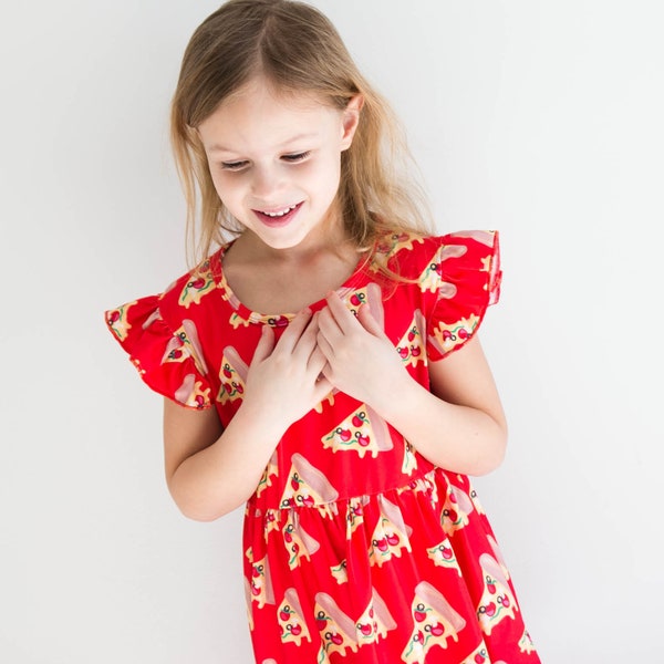 Pizza Slice Flutter Dress