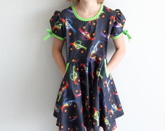 Monster Truck Twirl Dress with Pockets