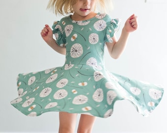 Dandelions and Bees Twirl Dress