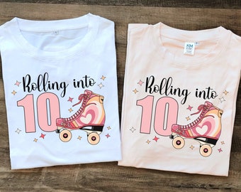 Roller Skate Birthday Shirt - Roller Skating Birthday - Retro T-Shirt - Kid Shirt - Personalized Age Birthday Shirt - Skate Birthday