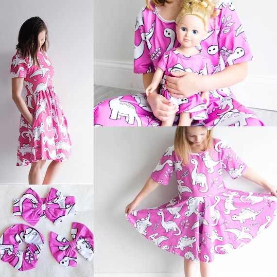 Adult Dress With Pockets Dinosaur Etsy Canada