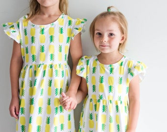ON SALE!!! Pineapple Flutter Dress