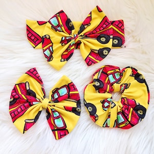 Fire Truck Hair Accessories
