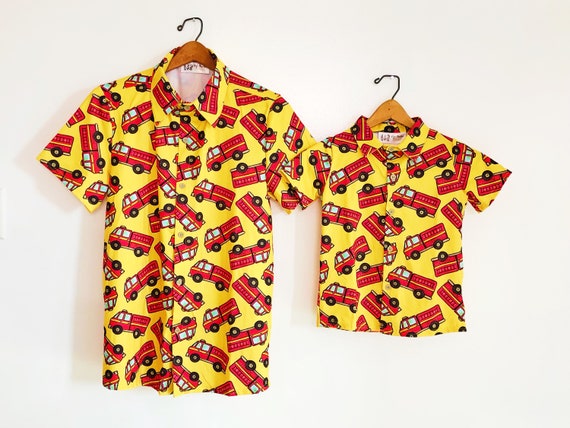fire dress shirt Mens Fireman Costume T-shirt Fancy Dress Party Fire Brigade Outfit