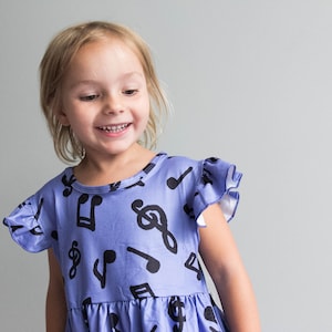 Music Note Flutter Dress