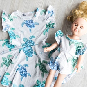 Sea Turtle 18&quot; Doll Dress