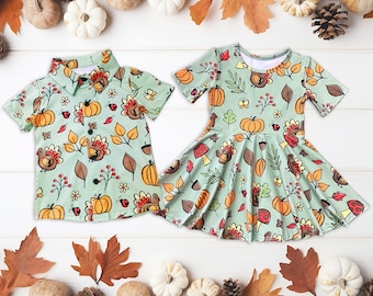 Thanksgiving Shirt/Dress/Pants - Thanksgiving Clothing, Matching Thanksgiving, Family - Dress, Dress shirt, Youth, Adult