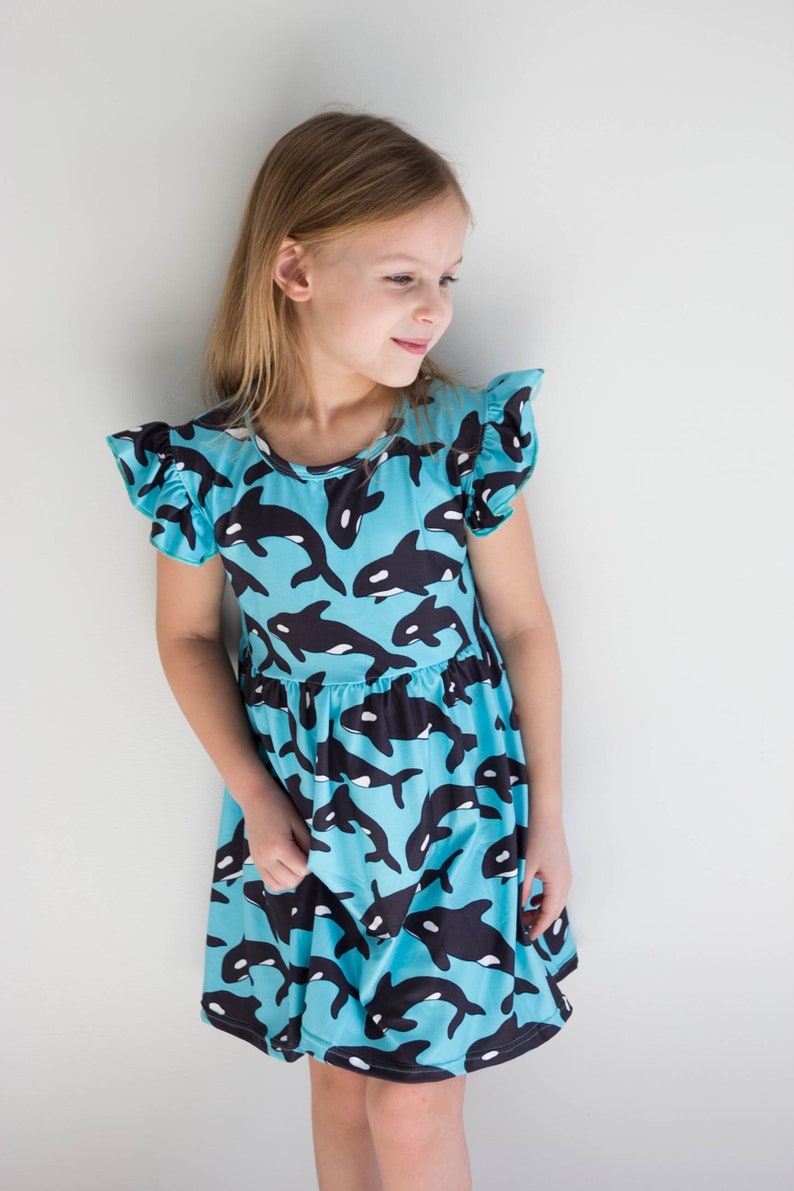 Orca Whale Flutter Dress image 1