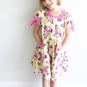 Axolotl Twirl Dress with Pockets