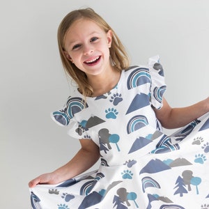 ON SALE!!! Rainbow/Mountain Twirl Dress