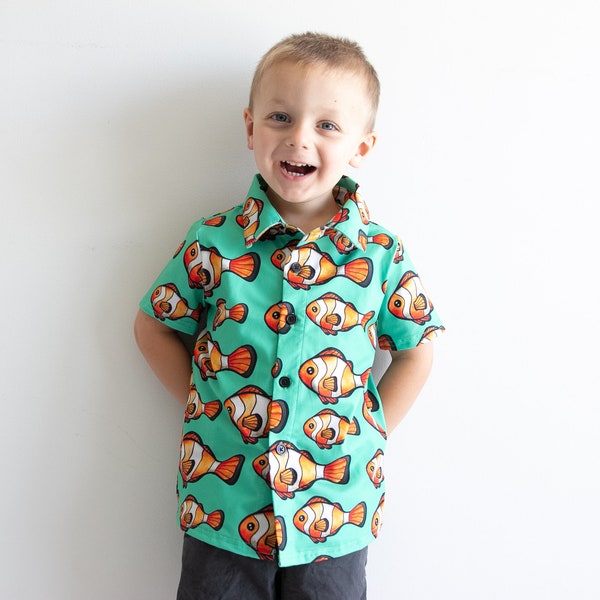 Fish Dress Shirt Etsy