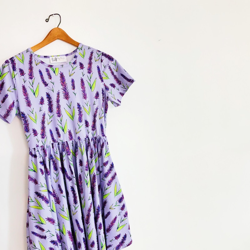 female jersey dress Lily Midi Tea Dress-Bright Blue, Carnation Sprig sleeve:34 35 prints/patterns What Do Different Wedding