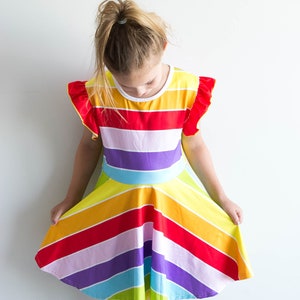 Pineapple Stripe Twirl Dress main image 1