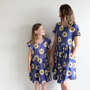 knee length dresses for ladies SUNFLOWER MINI DRESS