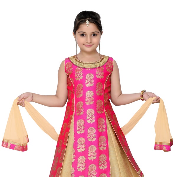 Kids Indian Ethnic Wear Lehenga Choli for Girls | Kid Lehenga | Kid Lehenga Choli | Indian Wedding Dress For Girl | Indian Wedding