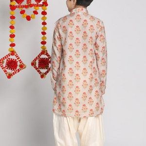 Ahhaaaa Cotton Handwork Ethnic Dress Kurta with Dhoti Pant for Boys