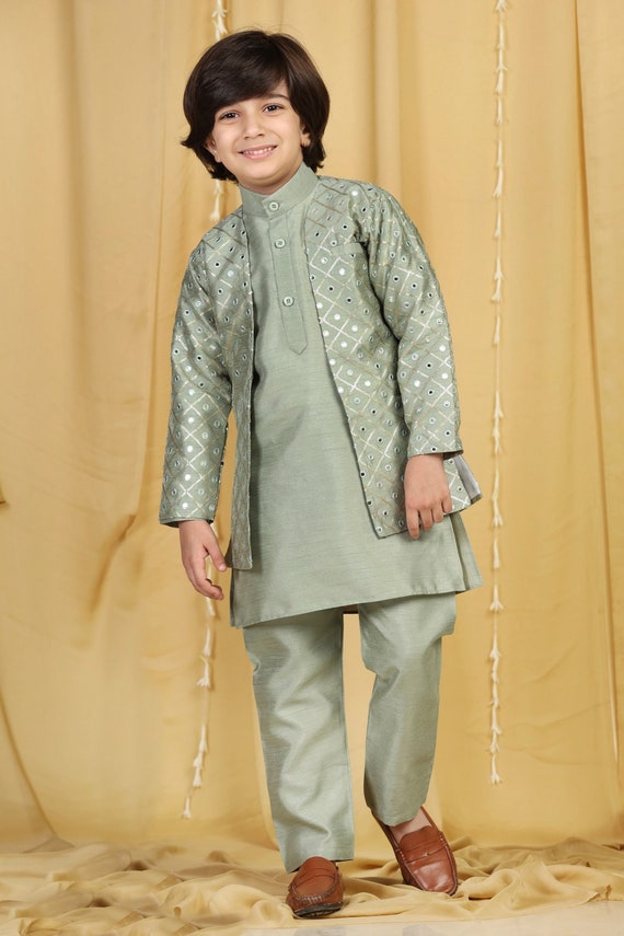 Kids Traditional Indian Wear Kurta Pajama Boys Ethnic Wear Kurta Pajama Set Festive Wedding Party Wear Sherwani Fancy Kurta Pajama Set Etsy Australia