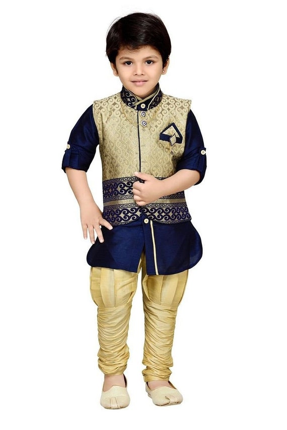 Buy Kids Indian Wear Bollywood Style Kurta Waistcoat for Online in India -