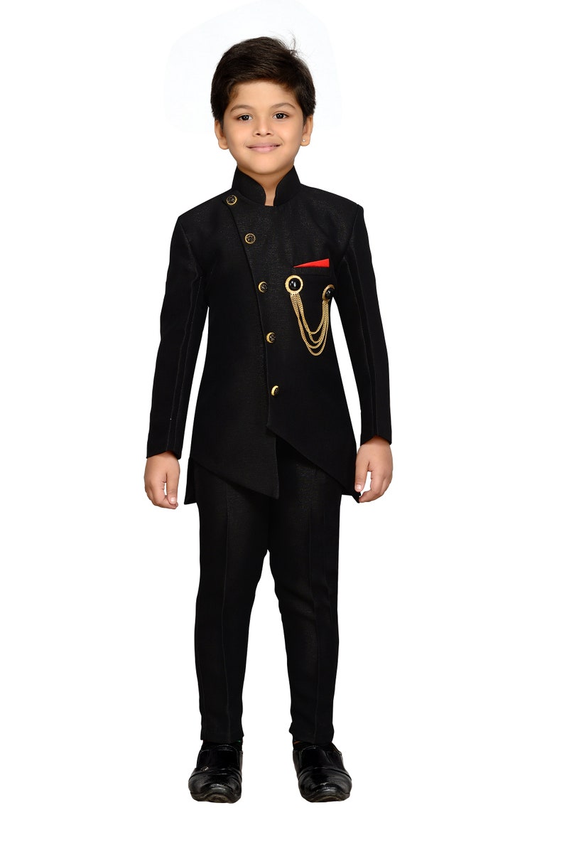 Kids Indian Wear Sherwani Suit Set For Boys image 0