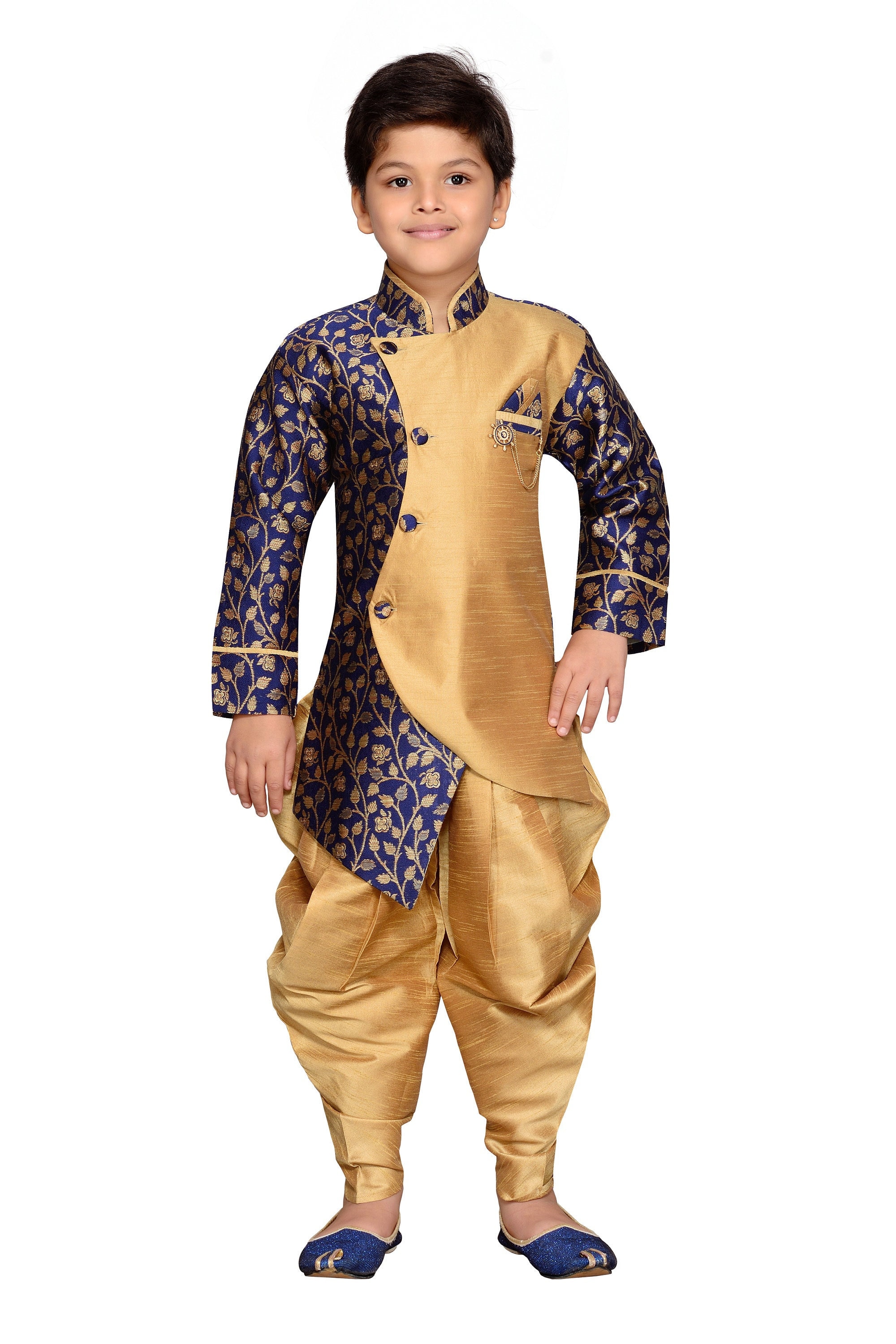 Embroidered Raw Silk Sherwani Suit | FW18 | B544 – SANA'S