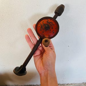 Antique Primitive Hand Drill, Antique Collectible Hand Tools, Vintage Drill, Primitive Utensils, Decorative Hand Drill