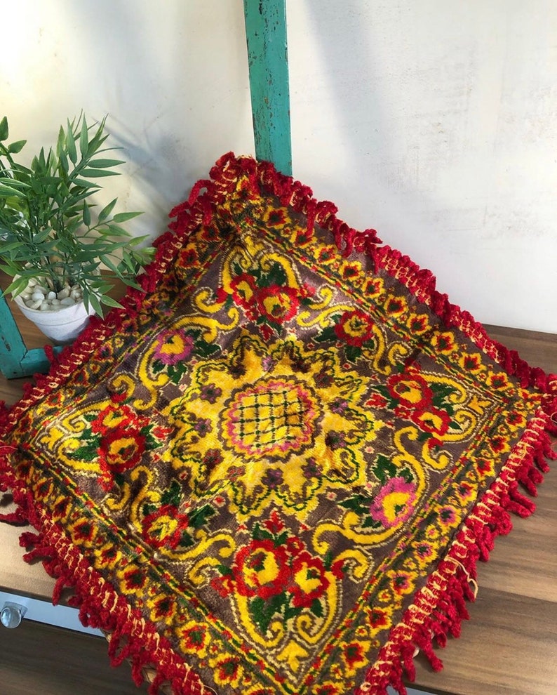 1970s Vintage Velvet Decorative Pillow Covers Boho Decor Home Decor Decorative Pillows