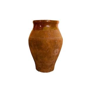 Antique Primitive Clay Pot, Rustic Amphora, Vintage Aegean and Mediterranean Olive Oil Vessel, Old Greek Jug