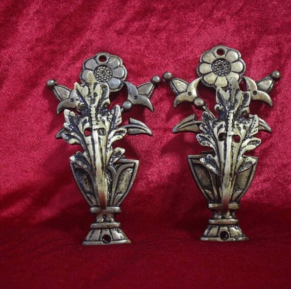 2個セット アンティーク ヴィンテージ コート掛け 真鍮 ヨーロッパ