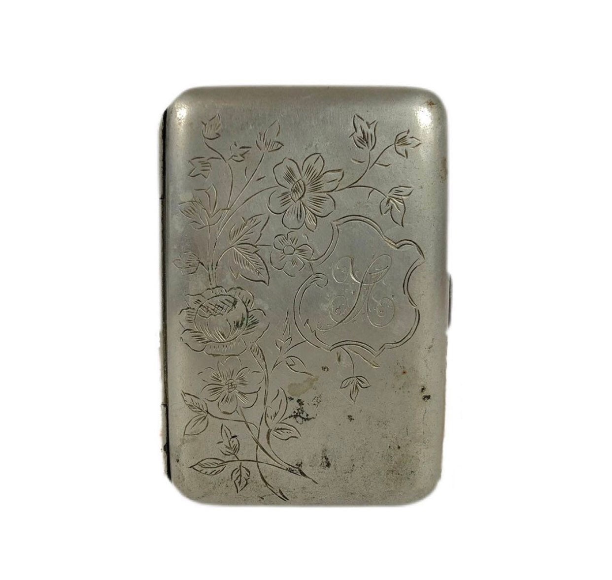 alpacca cigarette case 1950s Mid Century Vintage Alpacca Cigarette Case / Vintage Cigarette Box / Tobacco  Case