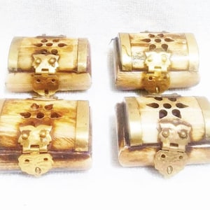 4er Set Vintage Knochen Schmuck / Trinket Box / Aufbewahrungsbox / Knochen-Box