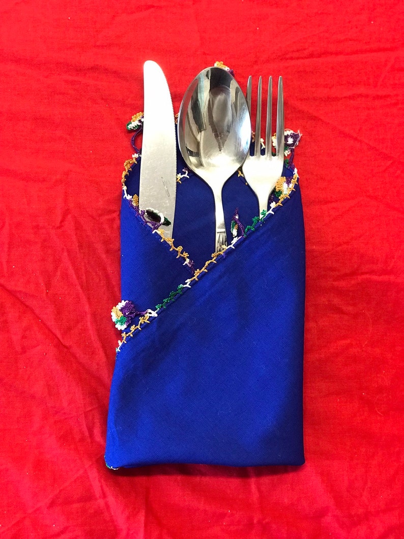 Vintage Cloth Napkins / 1960s Napkins / Colorful Cotton Napkins / Home