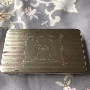 1980s Vintage Cigarette Tobacco Case / Vintage Cigarette Box