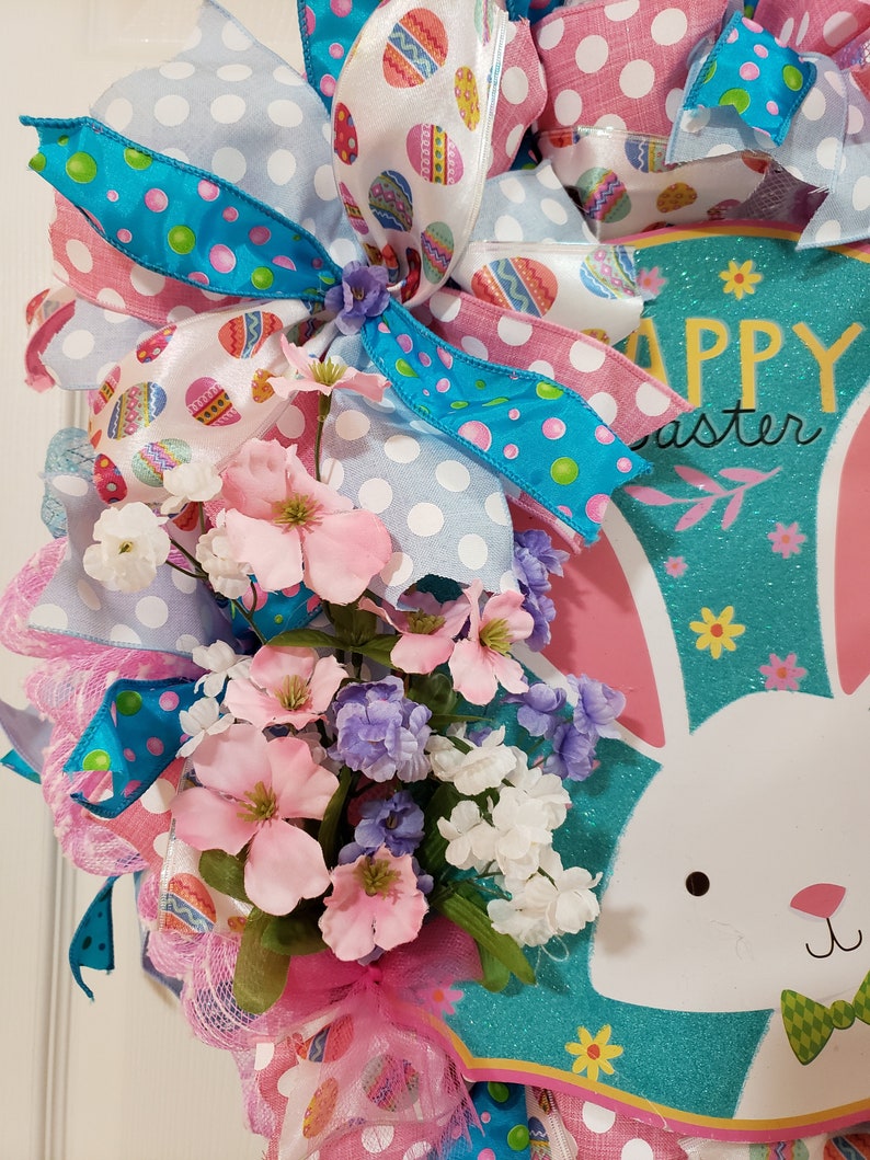 Happy Easter wreath Easter Wreath Bunny Wreath Happy Easter Wreath Happy Easter