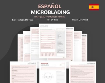 Formulaires de microblading en espagnol : consentement PMU et suivi (PDF)