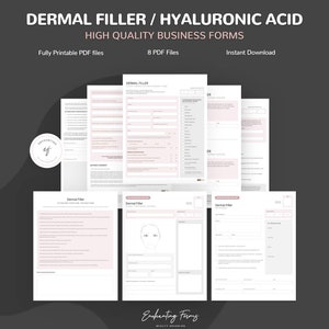 Dermal Filler Consultation Forms, Consent form, Aftercare Instructions, Client Treatment Record, Patch Testing, Instant download PDF