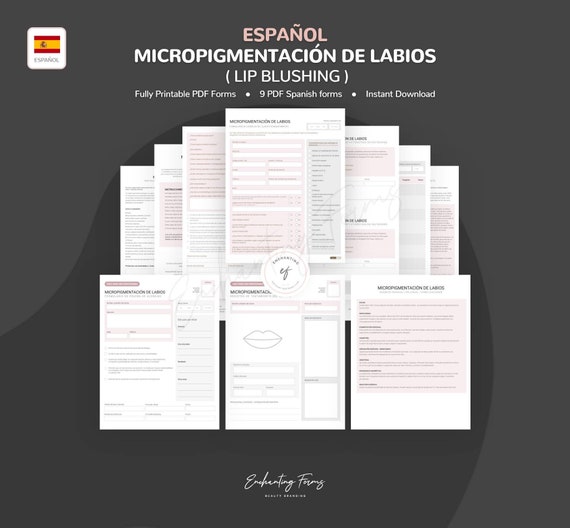 SPANISH ESPAÑOL Lip Blushing Consent Form Lip Blush Tattoo Etsy