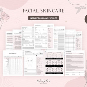 Facial Consultation Forms, Facial Treatment Forms, Client Intake Forms, Skincare Consent Form,  Esthetician Templates, Beauty Salon Forms