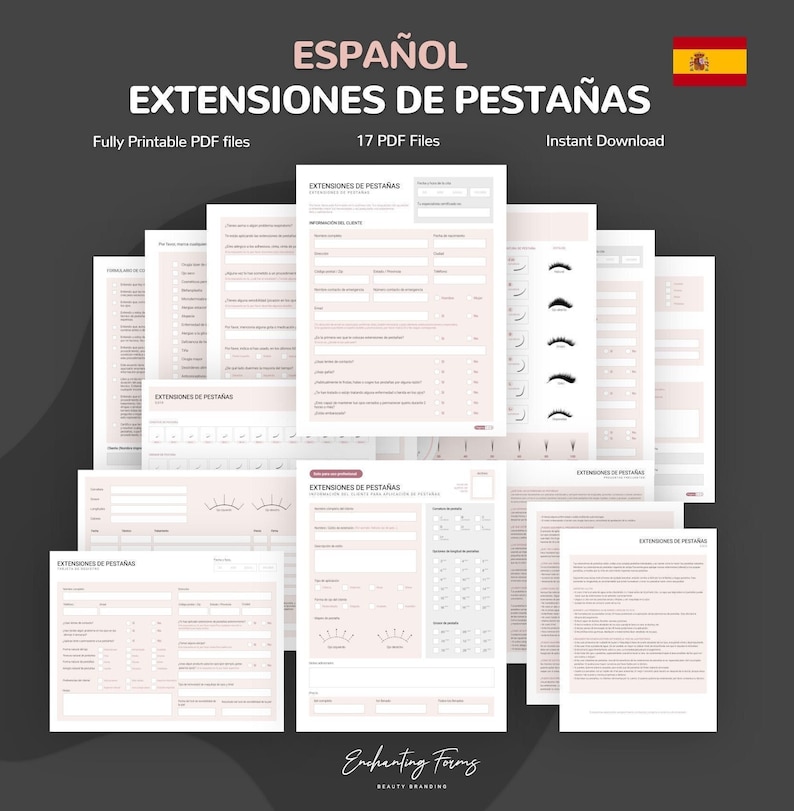 SPANISH ESPAÑOL Lash Extension Consultation Forms Client Etsy
