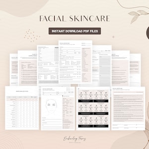 Facial Consultation Forms,  Facial Treatment Forms, Client Intake Forms, Skincare Consent Form,  Esthetician Templates, Beauty Salon Forms