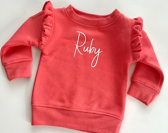 Personalised Children’s Frill Jumper Sweatshirt