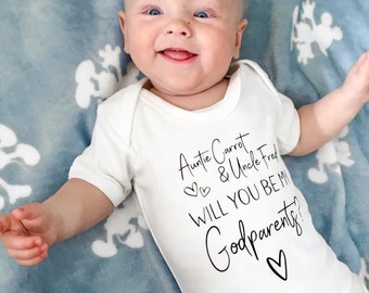 Will You Be My Godparents Baby Vest