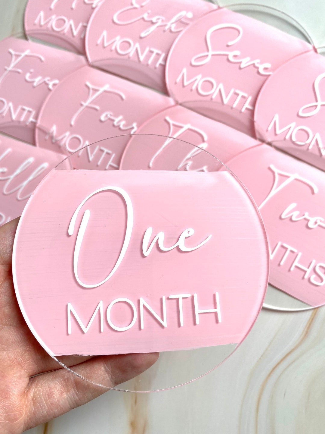 Acrylic Baby Milestone Discs, Monthly Photo Props - Etsy UK