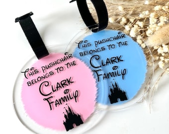 Personalised Disney Style Castle Pram/Pushchair name Sign