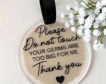 Please Do Not Touch Pram Sign, Do Not Touch Baby Sign, Pram Tag, Pushchair tag, New Baby, Germs Sign