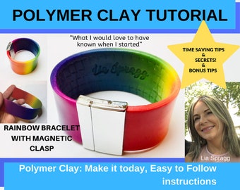 Polymer Clay Tutorial Rainbow Bracelet LGBT | NHS| Polymer Clay Guide | Clay Rainbow Tutorial