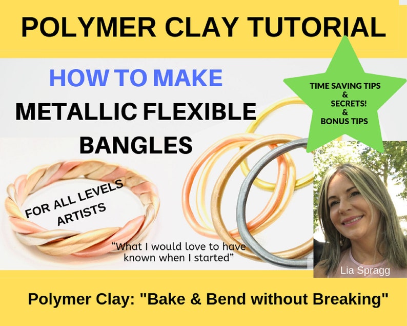 Polymer Clay Tutorial Polymer Clay Bangles Tutorial Flexible Bangles Polymer Clay PDF Tutorial Instant Download image 2