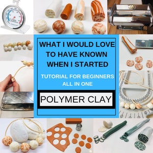 Work from Home making Jewelry 2022 - Polymer Clay Tutorial for Beginners Instant Download - Learn How to Make Polymer Clay Beads