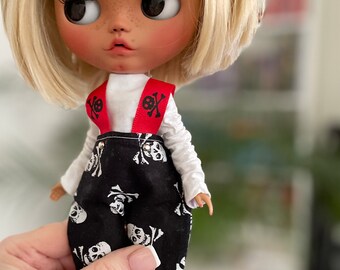 Blythe doll clothes Skull Halloween outfit