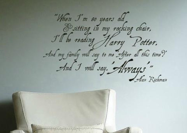 alan rickman always harry potter wall decal sticker | etsy