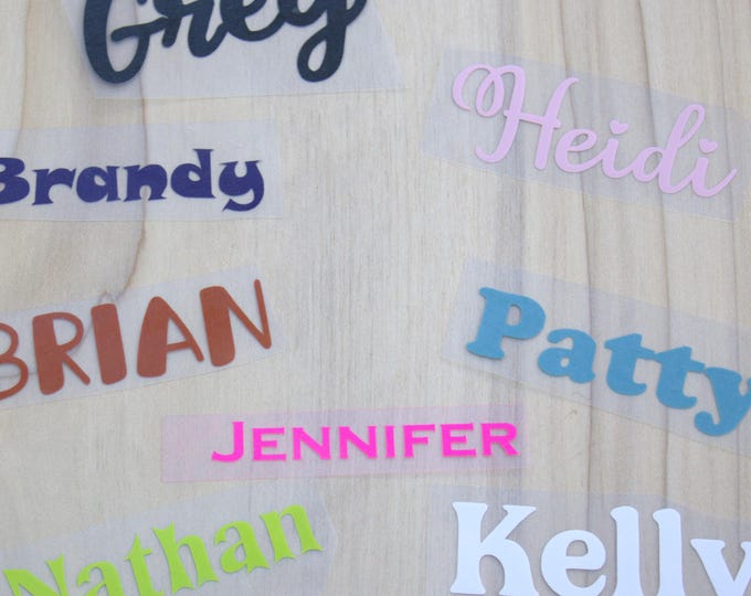 Personalized Iron-On Name Decals